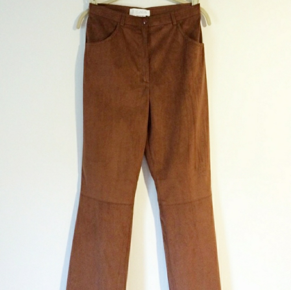 Escada faux suede pants